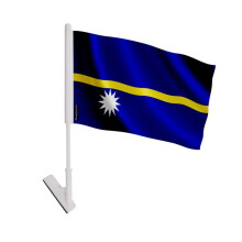 Bandeira adesiva Nauru – 14 x 21 cm – Poliéster Flexível – Fácil de Colar – 1 peça – Pixelforma