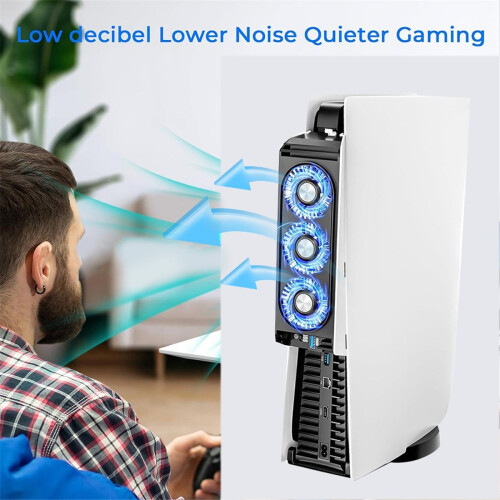 For Cooling Fan Quiet Cooler LED Light USB3.0 Hubs 1