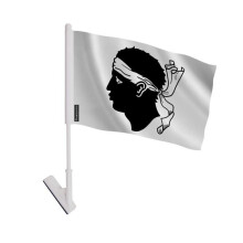 Bandeira adesiva da Córsega – 14 x 21 cm – Poliéster Flexível – Fácil de Colar – 1 peça – Pixelforma