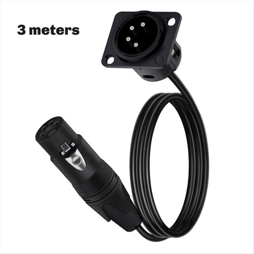 4Pin Type XLR Panel Mount Chassis to Female Connec 2