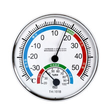 Analog Hygrometer with Temperature and Humidity Display, Dual Readings, Indoor Outdoor Gauge