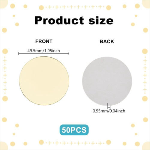 50 Pcs Mini Acrylic Mirror Tiles, 2 Inch Self Adhe 2