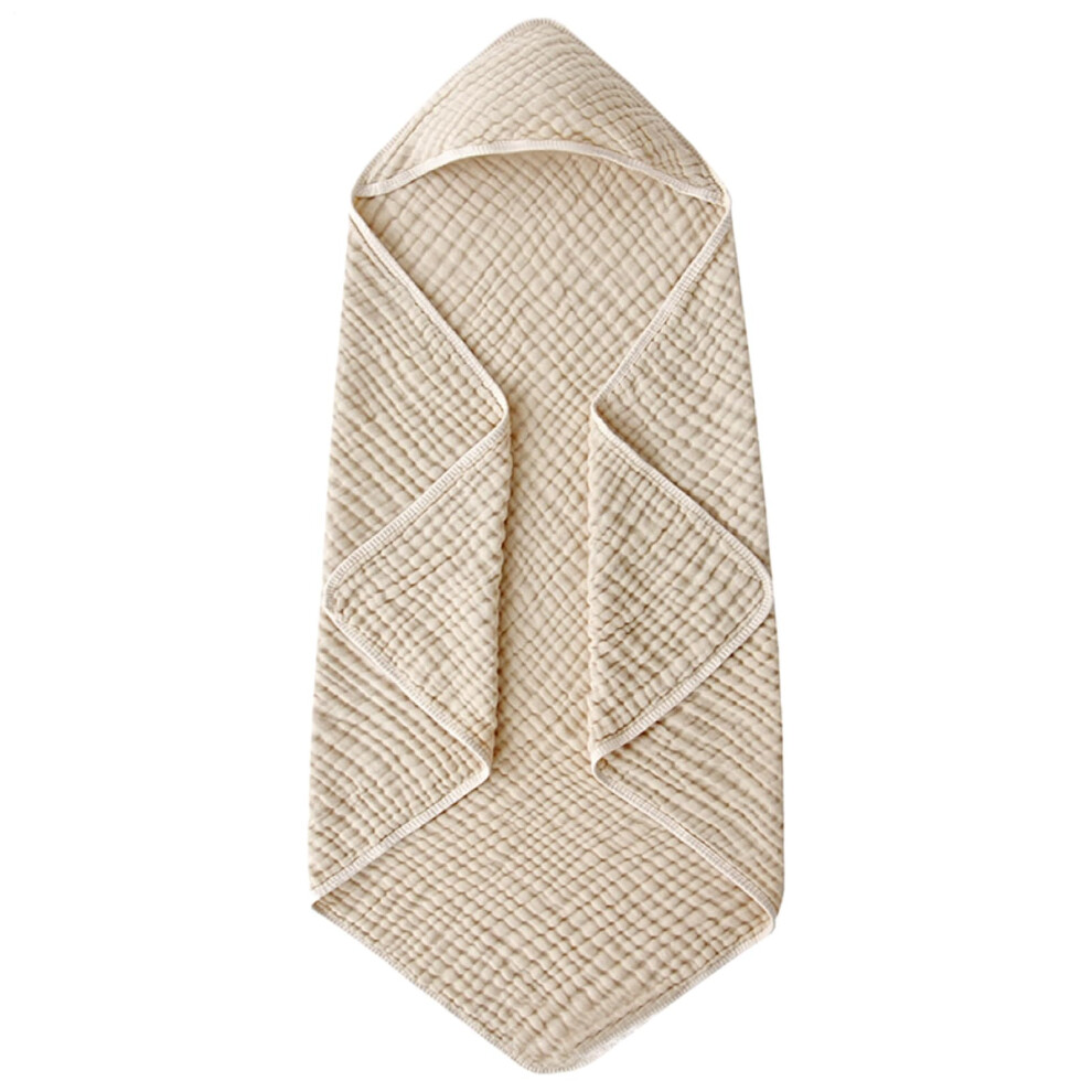 Hooded Towels for Baby Cotton 35 x 35 Inch Unisex QuickDrying Bathrobe Style Hooded Towel for 03 Years Khaki