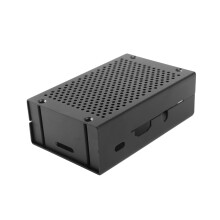 für Raspberry Pi 3 B+ GehäUse, Raspberry Pi 3B+/3B Aluminium Legierung Hoche Lastung Passive KüHlung Metall GehäUse (Schwarz)