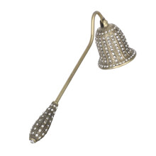 Candle Snuffer Vintage Metal With Rhinestone Inlay Long Handle Flame Extinguisher Tool For Pillar Tea Light Jar Candles