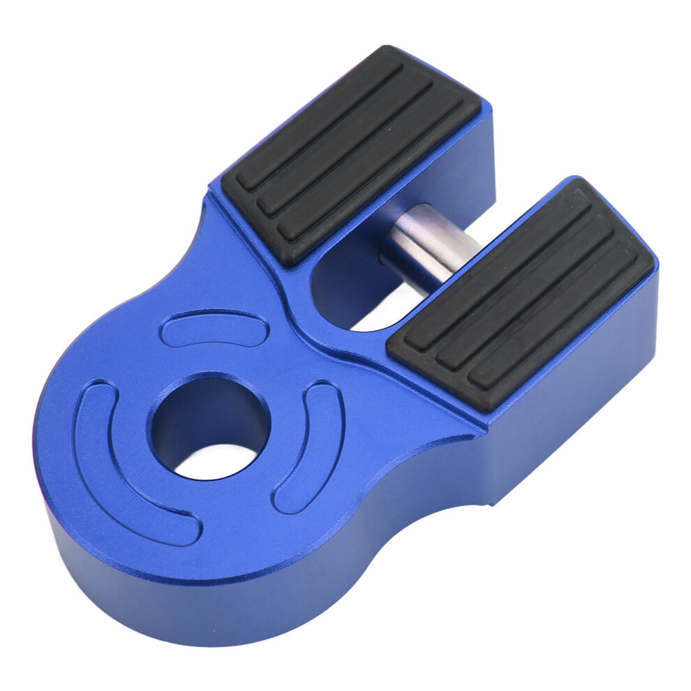 Winch Shackle Mount 30000Lbs Aluminum Iron Rubber For Atv Pickup D Ring Blue 7901375250362