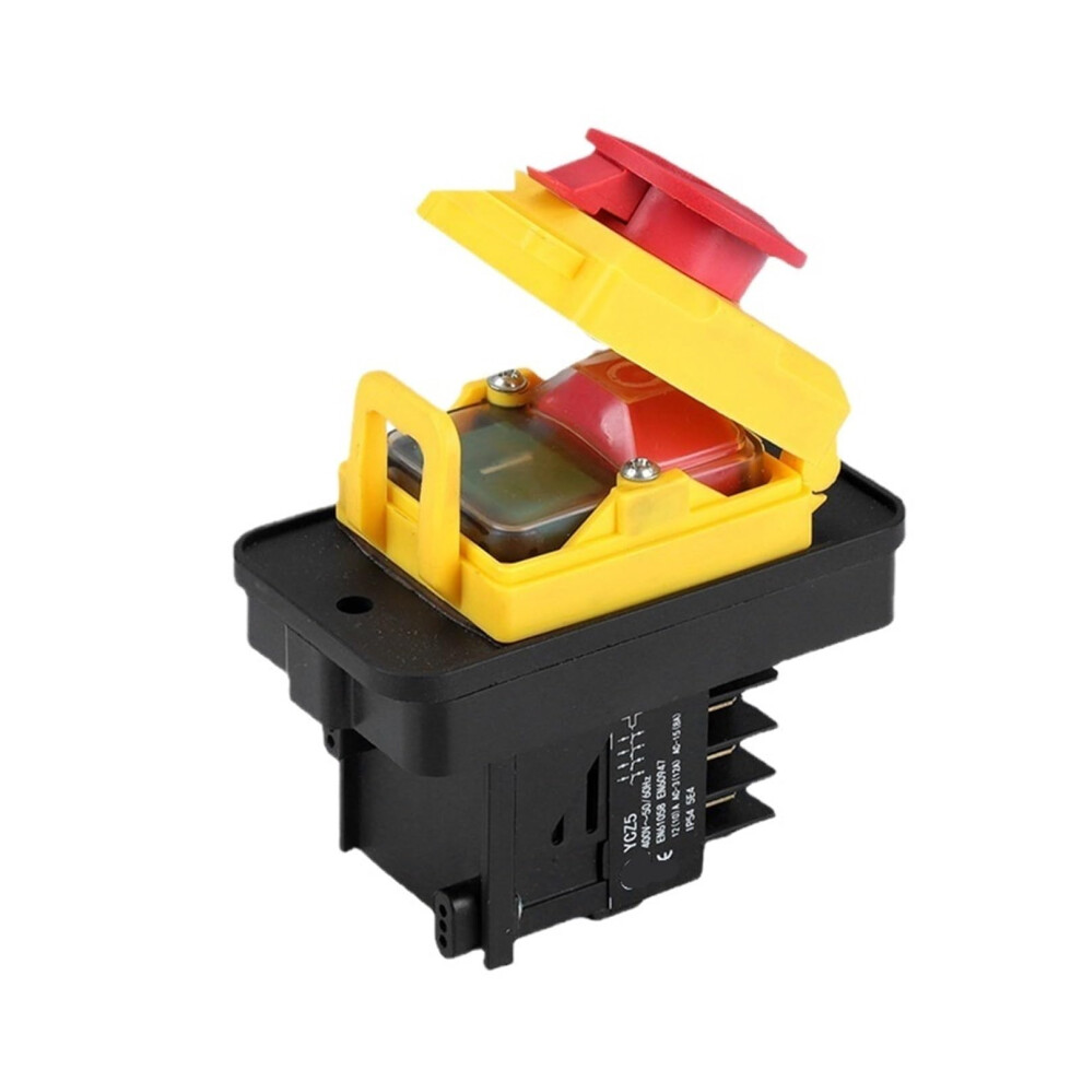 Electromagnetic Motor Starter Switch 10 Pin 15A 400V With Reset Safety Button And Lock Cover Ycz5a 9199774010504
