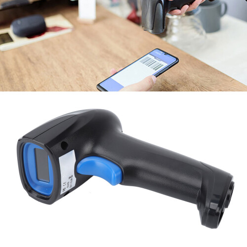Wireless Handheld 2.4GHz Barcode Scanner, 1800mAh, 100m Range