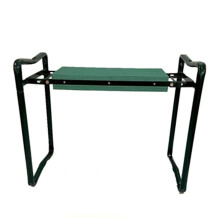 Garden Kneeler and Kneeling Bench Foldable with Foam Padded Cushion Tool Pouch Green 60x45cm