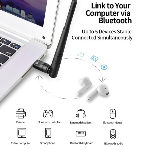 USB Bluetooth 6.0 Adapter BT6.0 Dongle Wireless Mu 2
