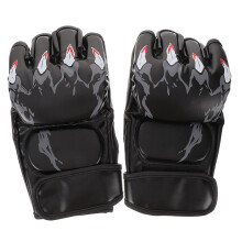 Halffinger Boxing Gloves For Men Women Ergonomic PU Training Gloves Shock Absorption Impact Resistance Portable MMA Taekwondo Fitness