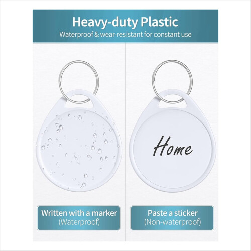 1.5Inch Tough Plastic Key Tags Round White Item Id 2