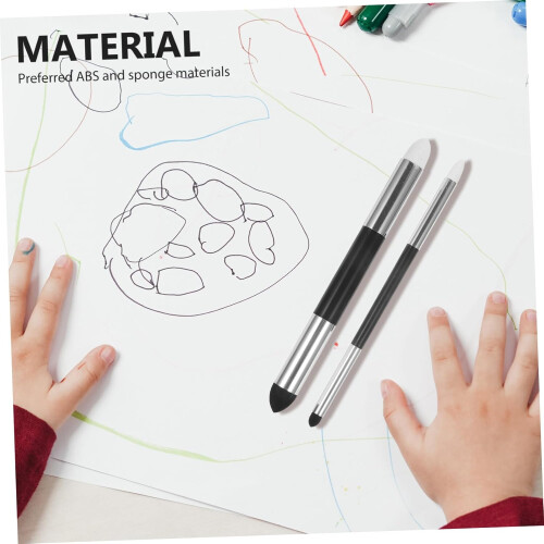 4pcs Blending Stumps for Artists with Ergonomic Grip Sketching Tools and Soft Sponge Wipers 1