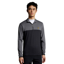 (S, True Black) Lyle & Scott Mens Colour Block Stretch Moisture Wicking Golf Sweater