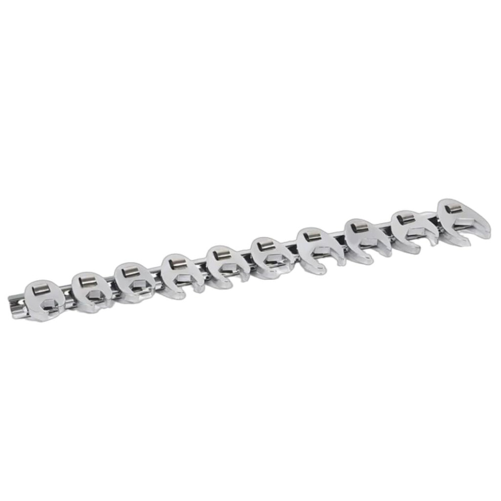 3/8Inch Crows Foot Wrench Set 10Piece With Clipon Organizers 1022Mm Tool For Mechanics 9382693286802