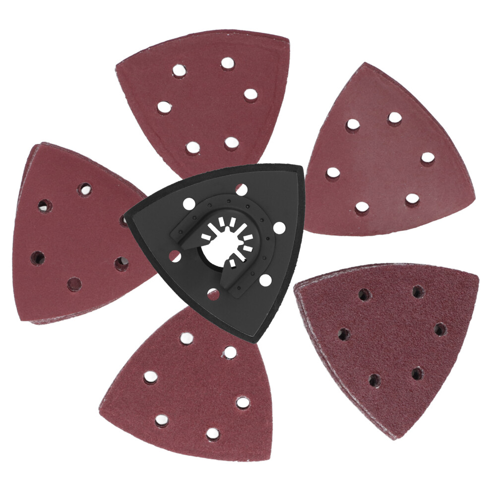51Pcs Triangular Sanding Pads Kit Â 6 Dust Holes, Grits 60-240 4681375255330