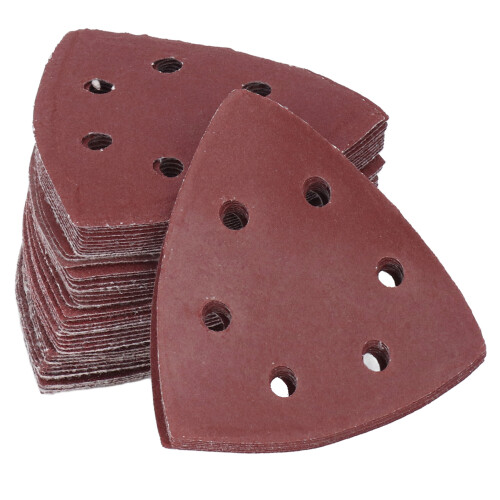 51PCS Triangular Sanding Pads Kit – 6 Dust Holes, Grits 60-240 1