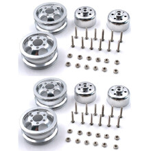 2 set Metal Upgrade Shock-Proof Wheel Hub Rim for WPL B1 B16 B24 B36 C14 C24 1/16 RC Truck with Screw