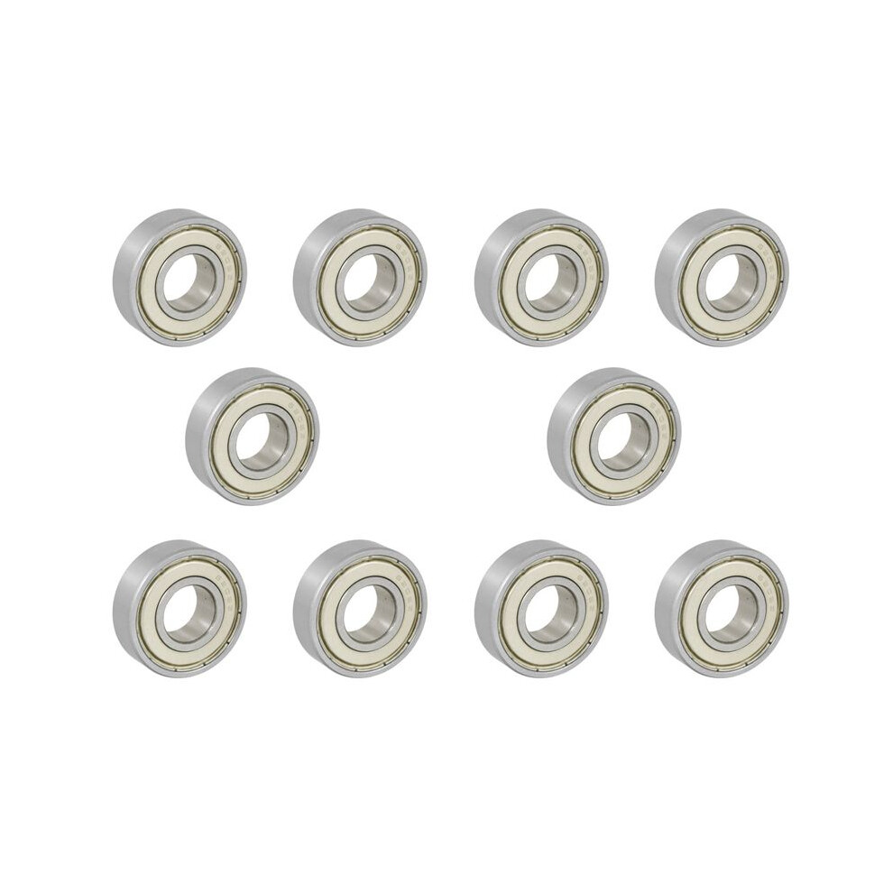 10Pcs 15X35x11mm Shielded Miniature Deep Radial 6202Z Bearing + Silver/White 6031111067464