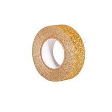 Kangasteippi - KIMALTAVA KULTA - 15mm x 5m - Irrotettava - Helppo repiä - Ihanteellinen käsityöhön