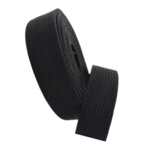 Nylon Webbing, Polypropylene Strapping For Bags And Pet Collars, 20mm 25mm 38mm 50mm, 5 Yards, Black