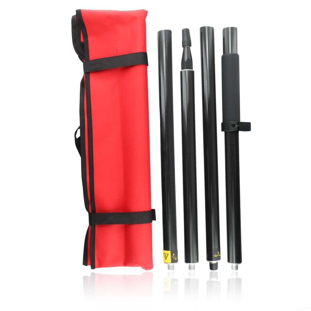 2M Carbon Fiber Gps Survey Pole | 4-Section Lightweight Gnss Measuring Rod With 5/8" Thread Specifications 9187378368527