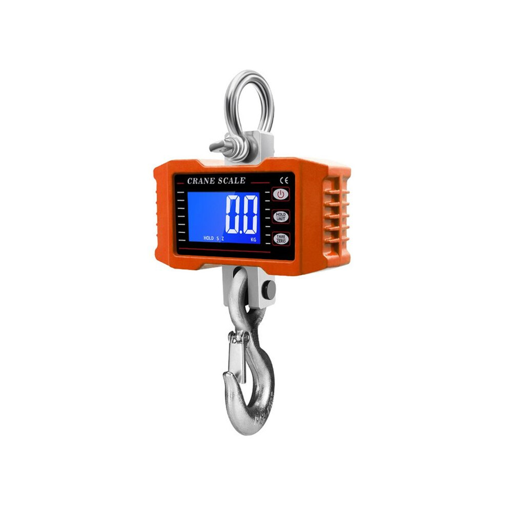 Digital Crane Scale 1000Kg Digital Hanging Scale Industrial Heavy Duty Crane Scale For Farm,Factory,Construction-Orange 4713908264219