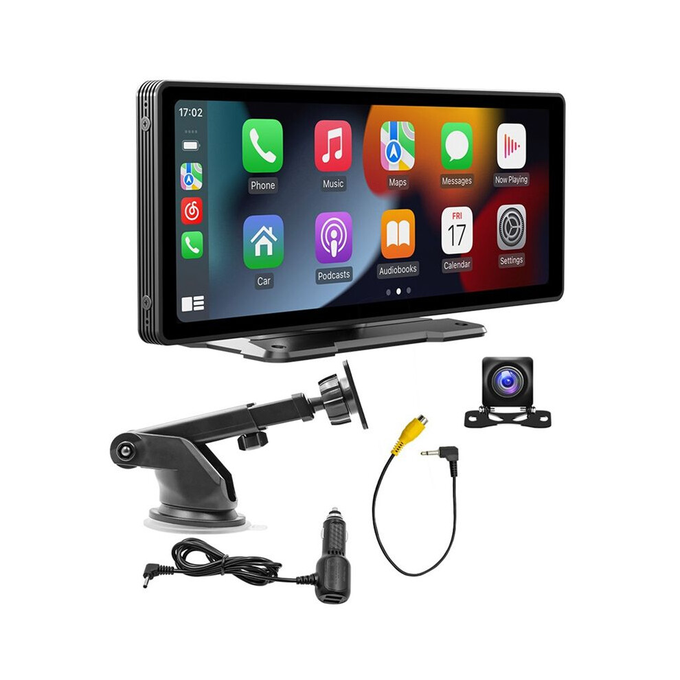 10.26Inch Wireless Carplay & Android Auto Stereo With Ahd Backup Camera, Portable Car Radio Mirror Link 6033575916746