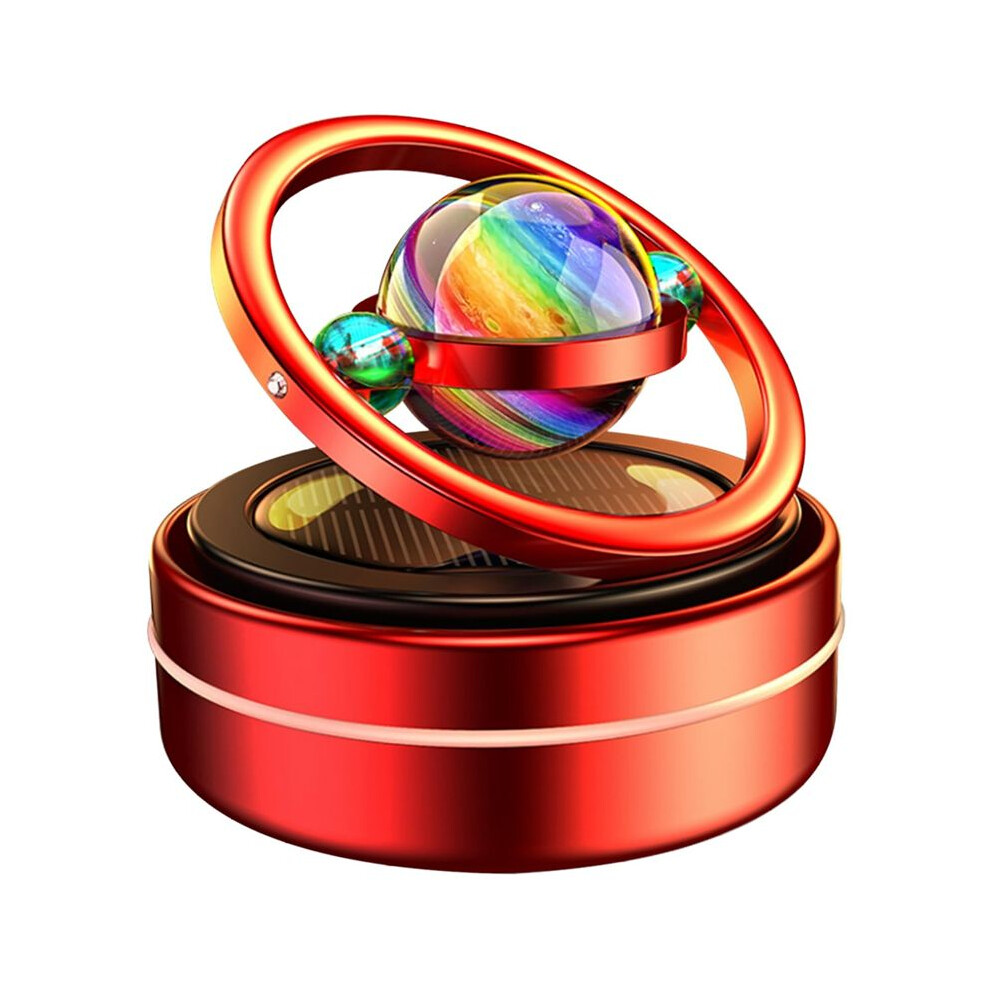 Solar Rotating Aromatherapy Car Diffuser Dashboard Ornaments Solar Car Air Freshener Auto Spin Car Air Purifier Red 6034057229286