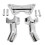 3-1/2 Inch Pullback Handlebar Risers & Top Clamp Kit for  Dyna Softail Fat Boy 1