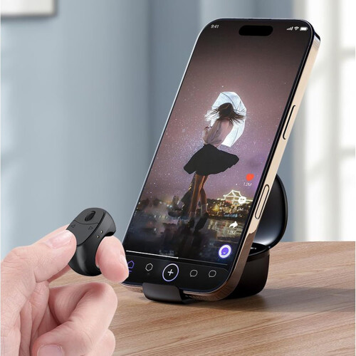Wireless Remote Control With NonSlip Stand, Scrolling, Tablets and Cameras, White 1