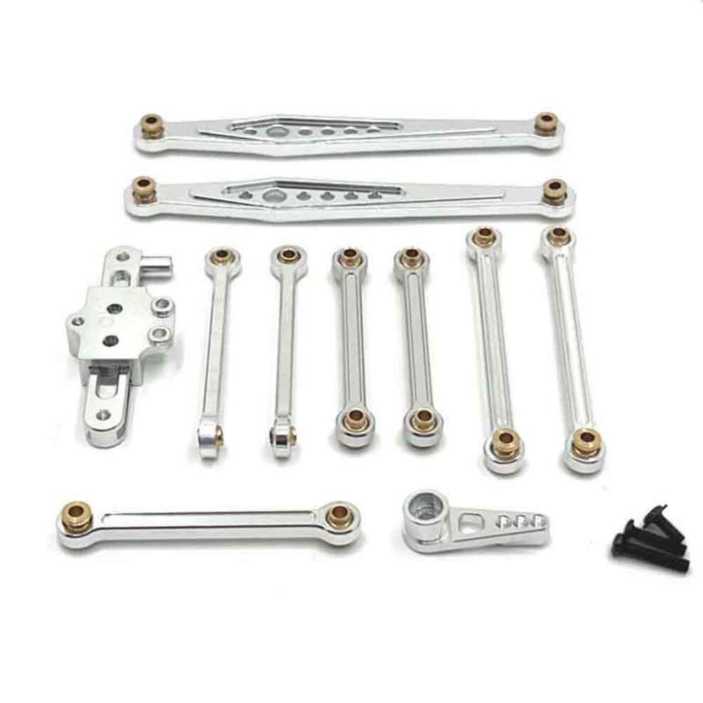 Rc Car Upgrade Fixed Rod Steering Group Servo Arm Kit For 1/12 124006 12423 12427 Pro Rc Car Upgrade Parts Silver 6034237799233