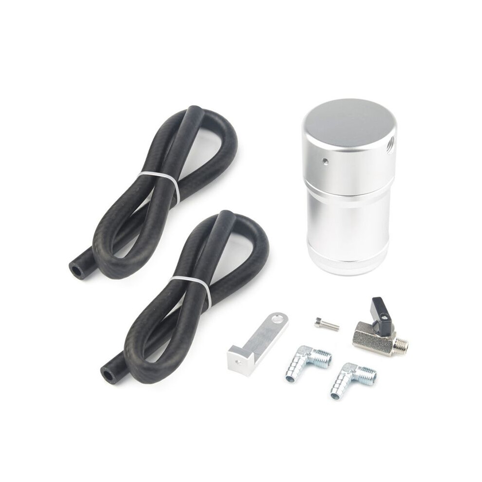 Car Oil Catch Can Kit For -150 3.7L/4.6L/5.0L/5.4L/6.2L, V6 Or V8 11-17 Silver 6031992311397