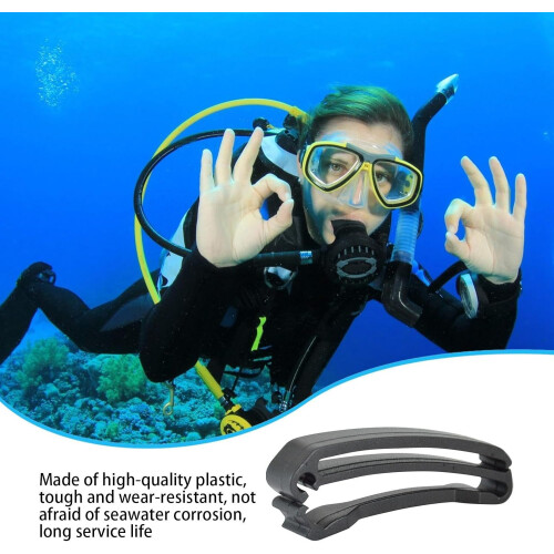 Webbing Strap Keeper Webbing Connecting Clip 2Pack Belt Retainers Lightweight SlipOn Strap End Clips Black Medium 1
