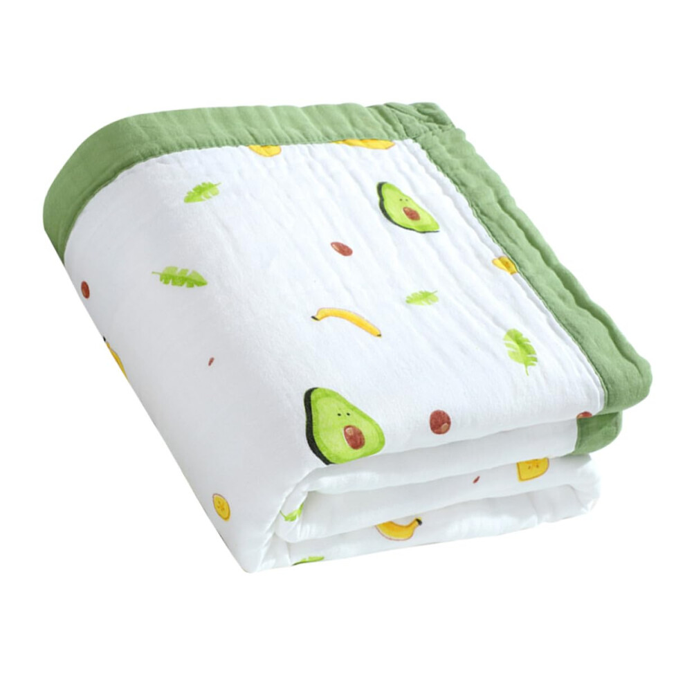 Bath Towel Avocado Pattern Newborn Cotton Muslin Gauze Soft Absorbent Lightweight Bath Towel For Beach And Daily Use
