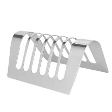 Stainless Steel Toast Rack Holder with 4 or 6 Slots, NonStick Bread Slice Organizer for Kitchen