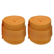 Cotton Boxing Bandage 2 Rolls 2.5M Hand Wraps For Sanda MMA Competition Yellow 2 Pcs