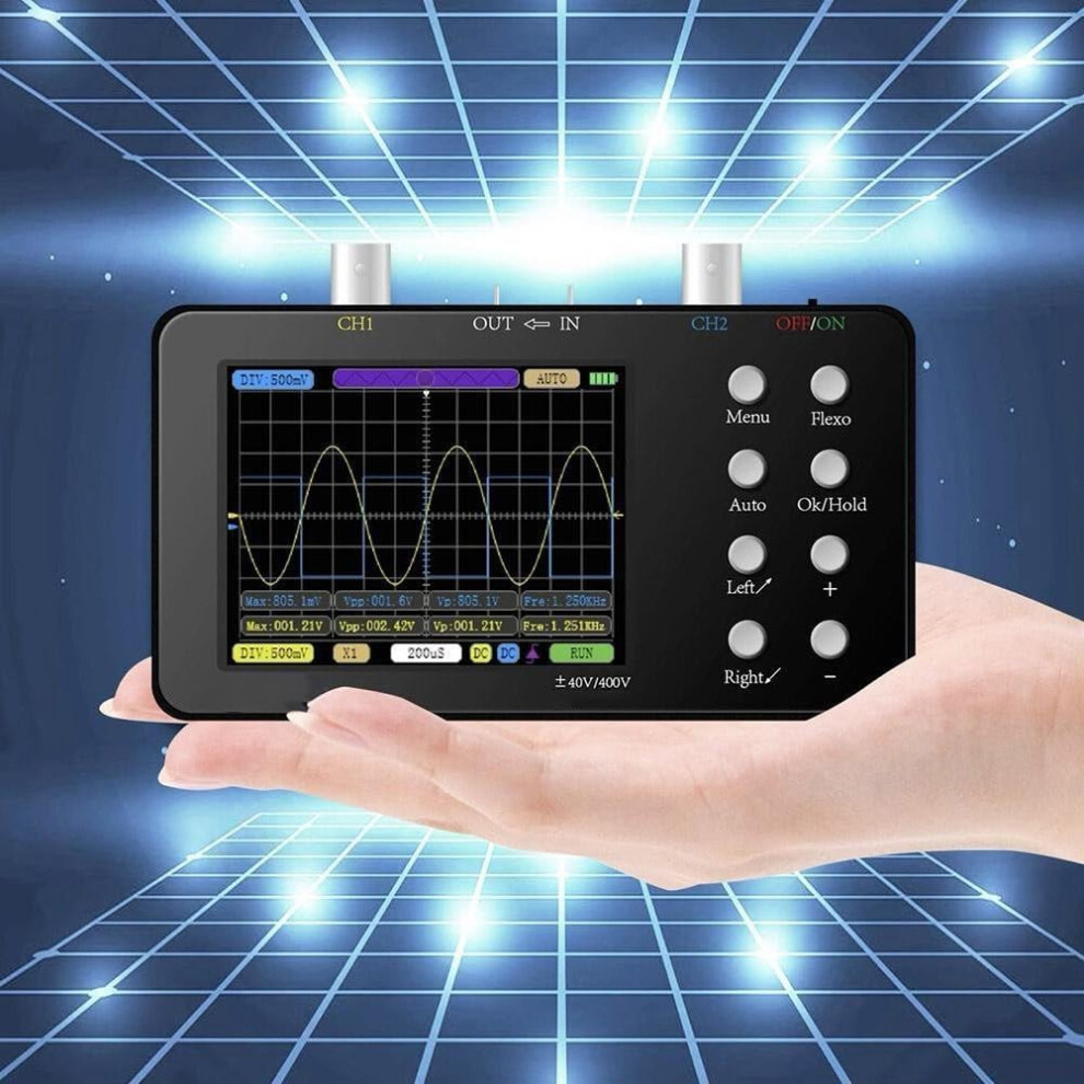 Portable Digital Oscilloscope 50 Mhz Sampling Rate 2 Mhz Actual Bandwidth 10 Mhz Analog Bandwidth Includes Probe 9199774013802