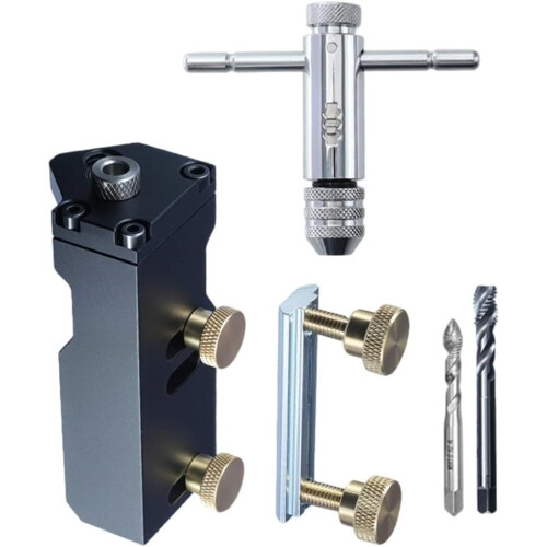 Adjustable Drill Guide for M6 M8 Aluminum Profiles with Precision Depth Adjustment and Quick Positioning 2