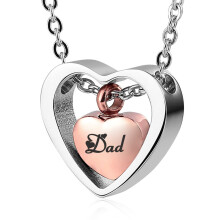 Heart Cremation Urn Necklace for Ashes Stainless Steel Memorial Pendant Keepsake Jewelry Gift Ready