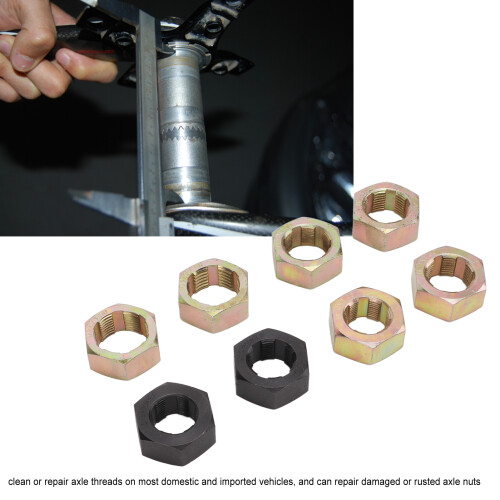 8pcs Axle Spindle Rethreading Tool Set Carbon Steel Universal 1