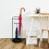 Black metal umbrella stand, 60 cm high 3