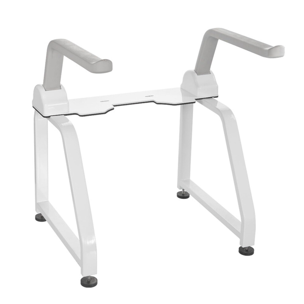 Raised Toilet Seat Adjustable with Handles for Disabled and Elderly