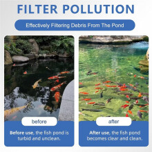 2 Sets Replacement Pond Filter Pads for Outdoor Ponds Coarse and Fine Pond Filter Media for Pond 871980305528 for Fish