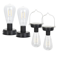 Paquete de 4 Luces Solares Colgantes de Repuesto con Bombilla de 3,15 Pulgadas. Repuesto de Luz Solar Superior. Accesorios para Linternas.