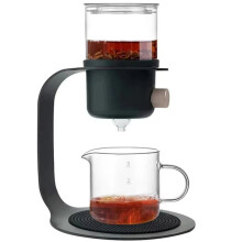 Tekanna i Glas för Lat Bryggning - Blomsterkanna med Droppfilter, Perfekt för Te och Nymalet Kaffe, Hushållsbruk A
