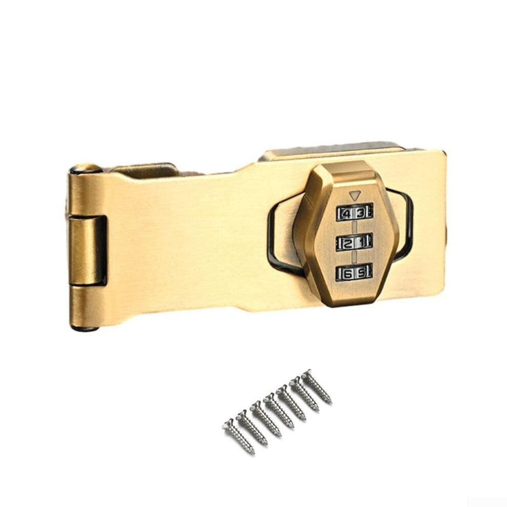 Zinc Alloy Lock 3Inch Gold, Durable Lock For Cabinets, Doors, And Latches 9382693291370