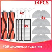 Kit D'Accessoires de Rechange pour Aspirateur Robot 1C, 1T et Mi, Comprenant un Filtre HEPA, des Brosses Principales et Latérales et un Chiffon de