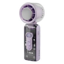 Draagbare Ventilator, Halfgeleiderkoeler, Hogesnelheidsventilator, Oplaadbare Handbediende Turboventilator voor Buiten, Airconditioner, Paars