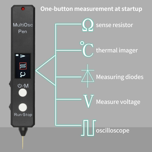 Multi OSC Pen High Precision Oscilloscope Tester Thermal Imager Resistor Diode Voltage Detection Pen A 2